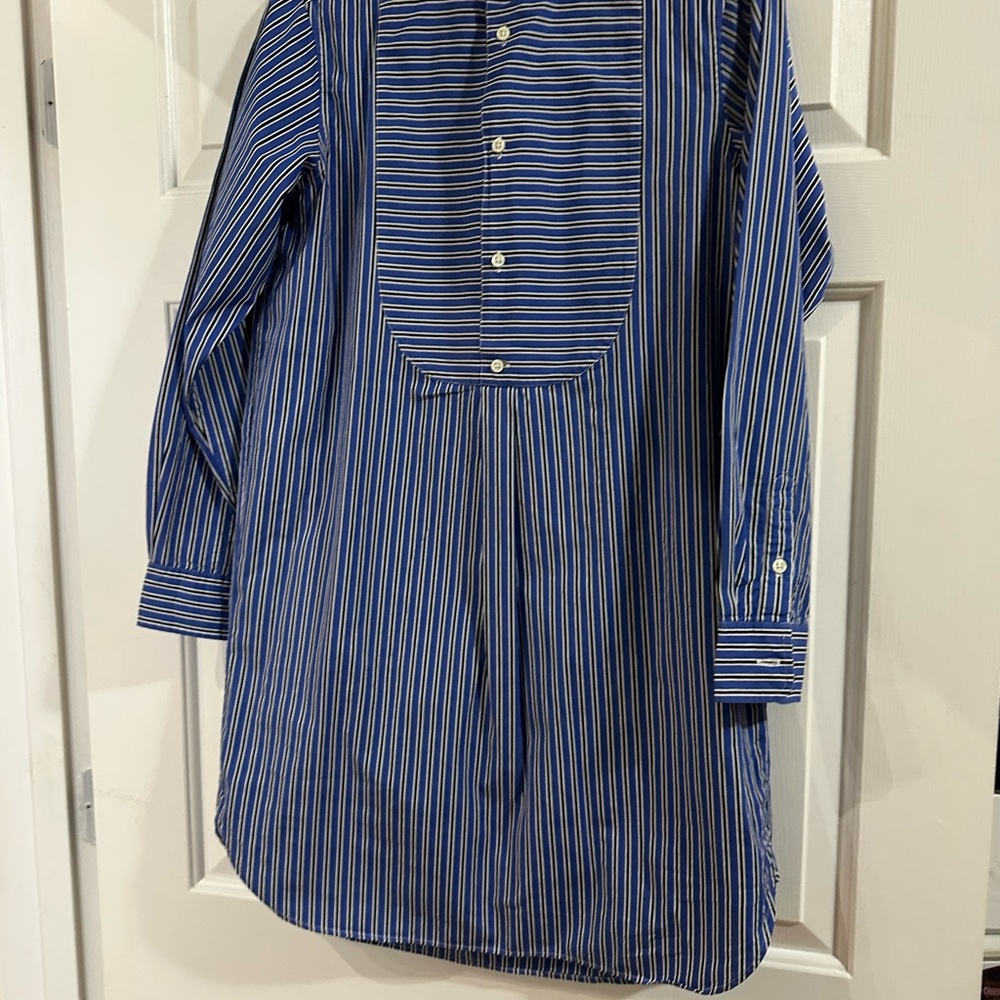 Ralph Lauren Blue and White Striped Shirt Dress